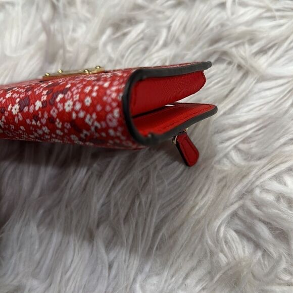 MICHAEL Kors Red Floral Wristlet Phone Tech Case - Picture 15 of 16